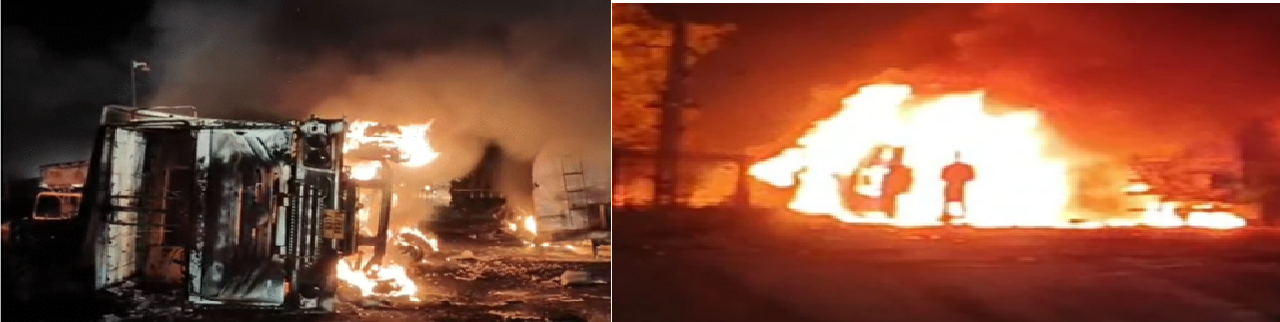 સાણંદ હાઈવે પર ભયાનક ટ્રિપલ અકસ્માત!