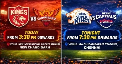 IPL 2026 PBKS Vs SRH & CSK Vs DC MI Match 11 April 2026