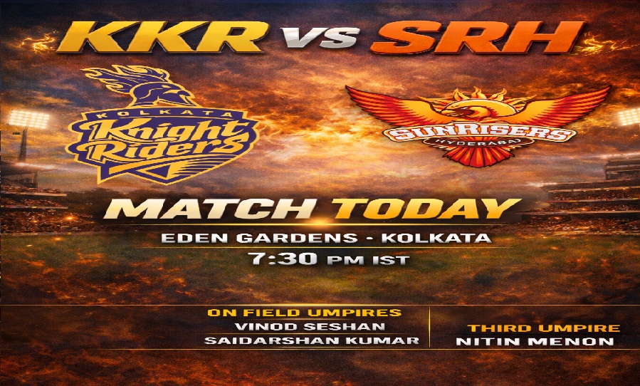 IPL2026: Today KKR VS SRH