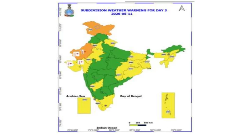 IMD weather forecast 11 May 2026
