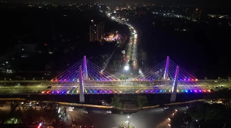 Bhat Circle Cable Stayed Bridge