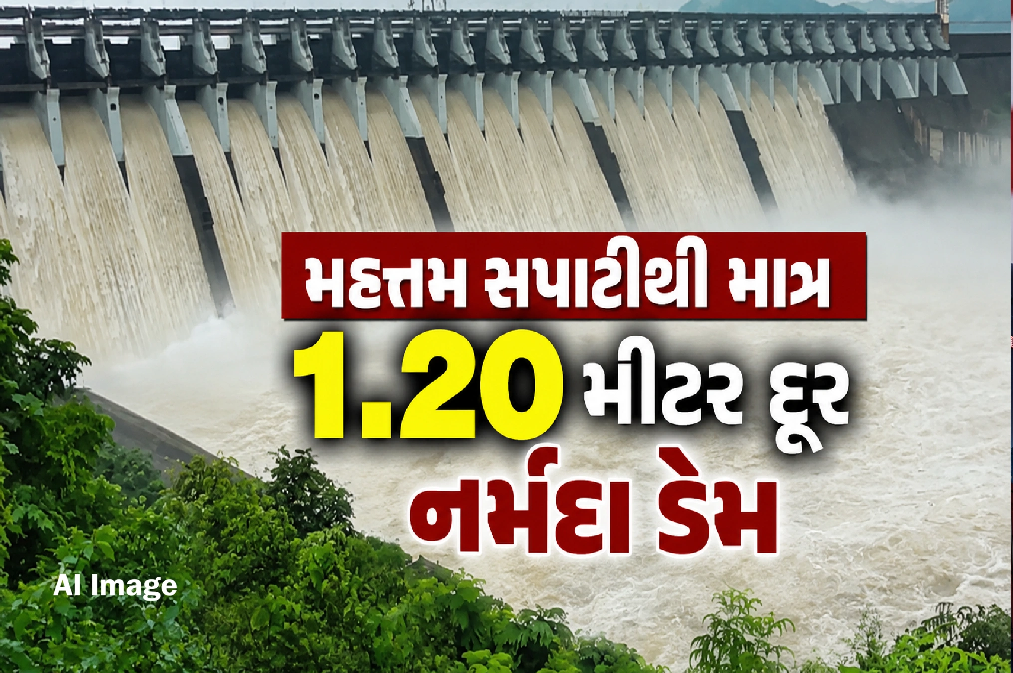 નર્મદા ડેમ 95% પાર